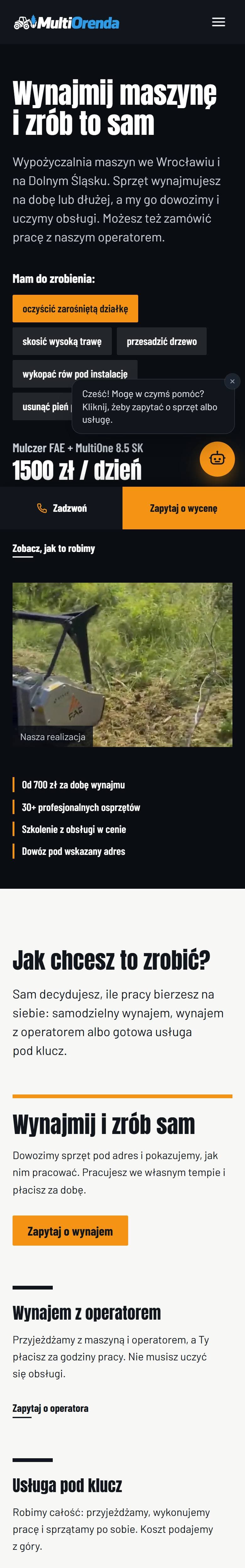 MultiOrenda na ekranie telefonu